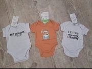Body niemowlęce krótki rękaw - 3 szt. - rozm 56