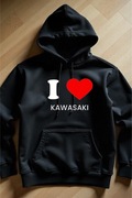 Męska Czarna Bluza M I Love Kawasaki