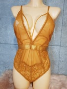 Musztardowe sexy body Oh La La Cheri rozmiar XL 