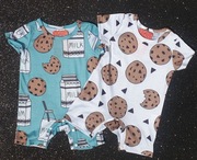 rampersy pizamy niemowlece slodki nadruk  