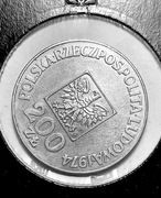 200 zł., złotych Mapka XXX LAT PRL 1974. Skrętka. Bardzo rzadkie. Piękne.