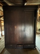 Stara drewniana szafa vintage czarny dąb