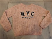 Sweter C&A r.134 140 bkady róż, stan idealny