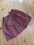 wełniana kolorowa spódnica w pasy paski zapaska pasiak ludowa ludowy