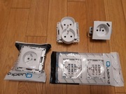 Zestaw NOWE QUADRA GNIAZDKO USB podwójne ramka pojedyncze