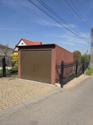 Garaż blaszany używany 3x5 m | brązowy | brama uchylna