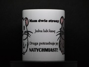 Kubek 330ml "dwie strony" chomik, prezent, kawa