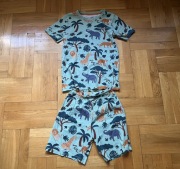 Piżama krótki rękaw "zwierzaki" - H&M - rozmiar 134/140