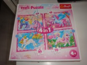 Puzzle 4w1 Jednorożce i magia 34389 Trefl
