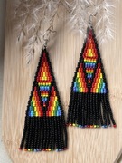 Kolczyki z japońskich koralików.