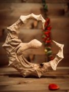 Figurka drewniana ręcznie robiona Księżyc