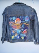 Kurtka damska letnia wiosenna jeans Rękodzieło kosmos M/L
