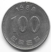 Korea 100 won 1988
