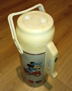 Stary termos z pompką PRL z Myszką Miki