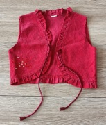 Elegancka kamizelka dla dziewczynki, cekiny, sztruks, r. 116