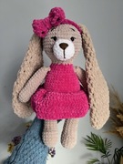 Królik miś na szydełku miękka przytulanka maskotka na szydełku 