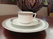 Ćmielów przedwojenny zdobienie 16 trio zestaw śniadaniowy