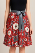 Elegancka spódnica APRIORI w barwny, kwiatowy print 34/36