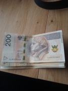 Banknot kolekcjonerski 200zł DJ9555444 !!!