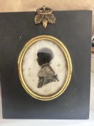 Antique English Silhouette Portrait- attributed to H. Gibbs, 1800-1825,
