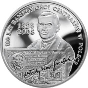 180 LAT BANKOWOŚCI CENTRALNEJ W POLSCE SREBRNA MONETA 10zł SREBRO KAPSEL