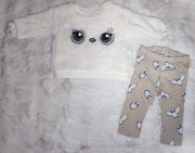 Komplet H&M Harry Potter r. 68 sowy misiowa bluza i legginsy 
