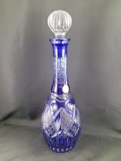 Kryształowa karafka kobaltowa 