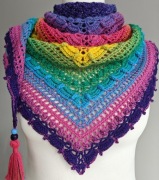 Chusta nowa bolerko etola duża ręcznie robiona na szydełku handmade merynos