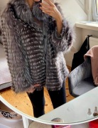 Nowe naturalne futro z lisa srebrnego