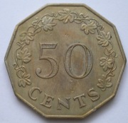 Malta 50 centów 1972