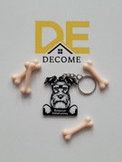 Personalizowany brelok z psem, Sznaucer miniaturowy