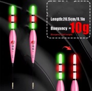 Spławik świecący LED 10g, przelotowy,gruba antenka/zmienia kolor + bateria