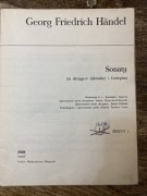 GEORG FRIEDRICH HANDEL SINATY NA SKRZYPCE (altówkę) i fortepian zeszyt 1
