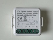 Przełącznik przekaźnik dopuszkowy 2 kanały 2CH Tuya Zigbee z N Neutralem