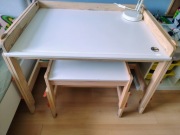 Biurko Flisat Ikea + krzesło + 2 pojemniki trofast