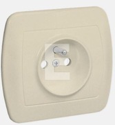 Beżowe gniazdo pojedyncze z uziemieniem AGZ1E/12 Simon Akord