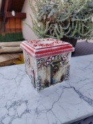 Ręcznie zdobione pudełko ze świecznikiem | Dekoracje do domu | Decoupage