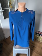 Moyabo koszula tunika damska M niebieska zamek koronka