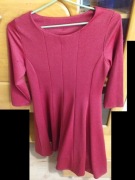 Sukienka Cała Kolor Bordowy XL