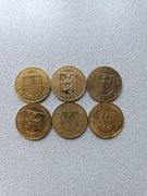 2 zł Nordic Gold Seria Herby Województw 6 szt. 2004 r. 2005 r.  Ładne