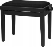 Stołek fortepianowy Classic Cantabile, czarny, regulowany, 47–56 cm