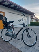 ROWER MĘSKI GAZELLE Z FOTELIKIEM PEŁNE OSŁONY