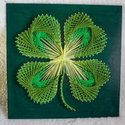 Koniczyna Obraz String Art Rękodzieło 45x45cm