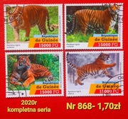 Znaczki fauna:868: zwierzęta, ssaki- Gwinea 2020r 