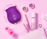 Wibrator -Ssanieróża kwiat język lizanie jajek masturbacja kobieca zabawka