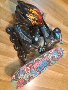 Deskorolka, rolki, kask