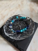 Bransoletka | Niebieska z kulką