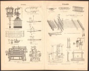KROSNA TKACKIE 2 litografia z 1888 roku ORYGINAŁ