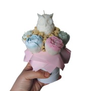 Candle Flower box ze świec sojowych – prezent na Zakończenie Roku/Urodziny 