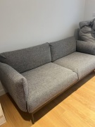 IKEA APPLARYD Sofa 3 osobowa Lejde szary czarny
